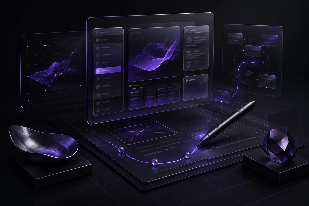 لوحة فنية لتصميم واجهات وتجربة مستخدم مترابطة